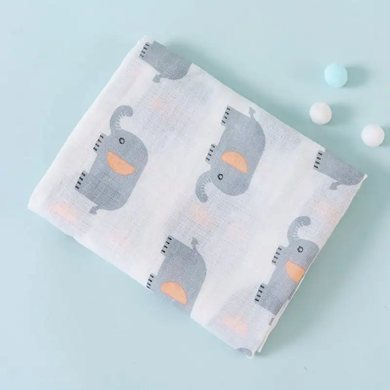 Cotton Double Layer Cartoon Baby Blanket