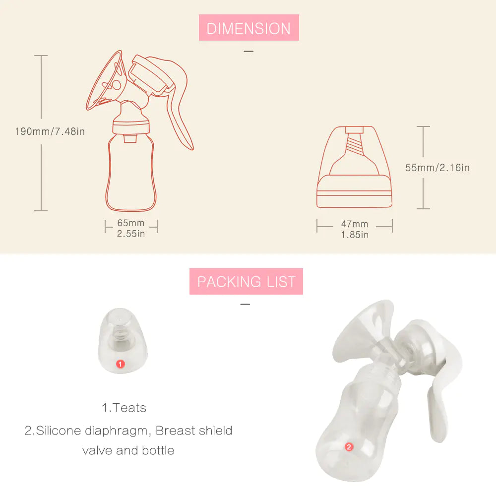 Silicone Manual Breast Pump for Pregnant Women