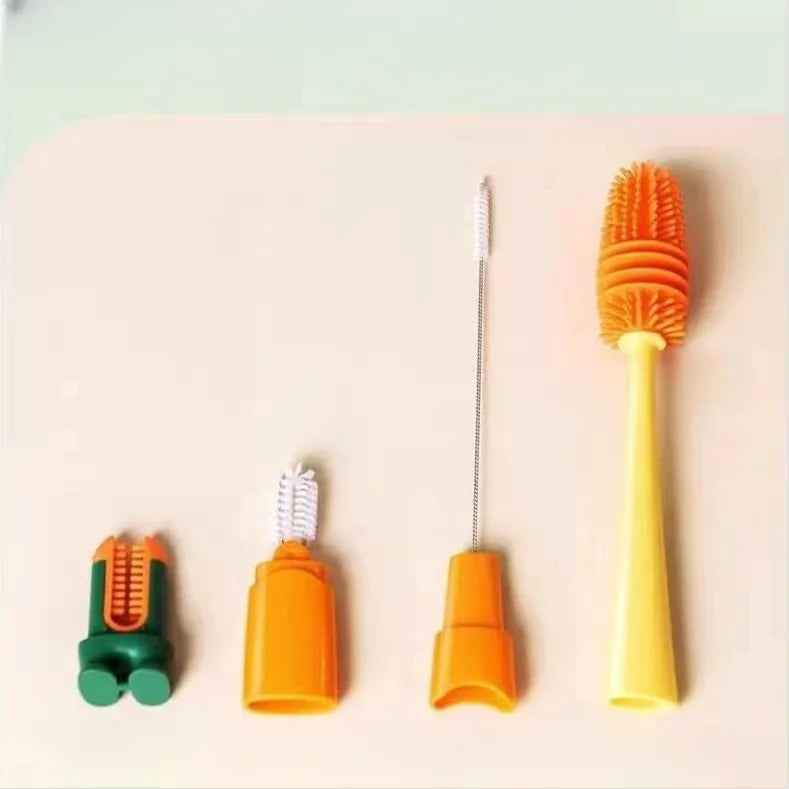 Four-in-One Food-Grade Silicone Cup Brush for Cleaning